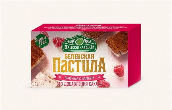 №2 Пастила  200г диетическая с МАЛИНОЙ, НОВЫЙ ФОРМАТ (4*50г)   в Краснотурьинске