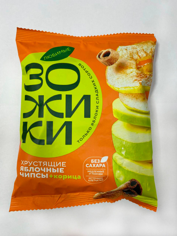 №1 Зожики Яблочные+корица чипсы, 25г  в Краснотурьинске