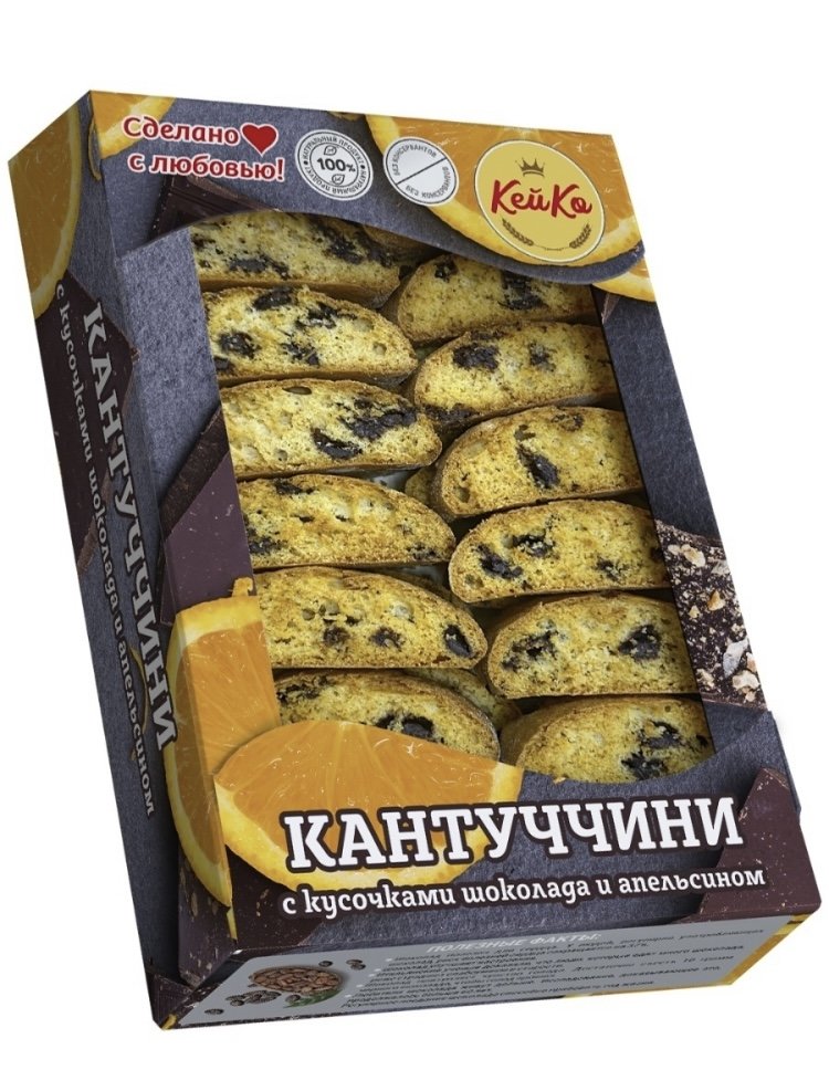  Кей Ко Кантуччини с кусочками шоколада и апельсином, 200г   в Краснотурьинске