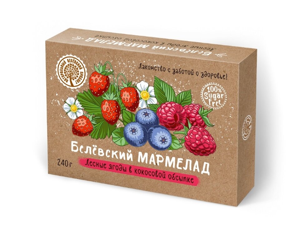  Мармелад белевский на фруктозе 240г "ЛЕСНЫЕ ЯГОДЫ"  в Краснотурьинске