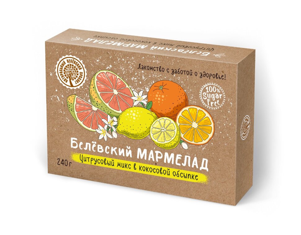  Мармелад белевский на фруктозе 240г "Цитрусовый микс" в Краснотурьинске
